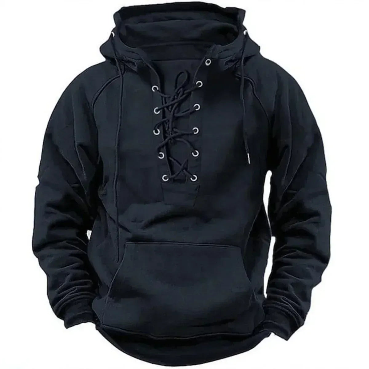 Sweat à Capuche à Laçage sur le Devant pour Homme