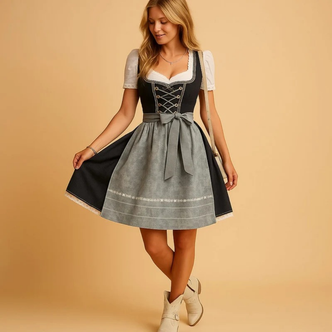 Dirndl en Dentelle à Nœud pour Femme