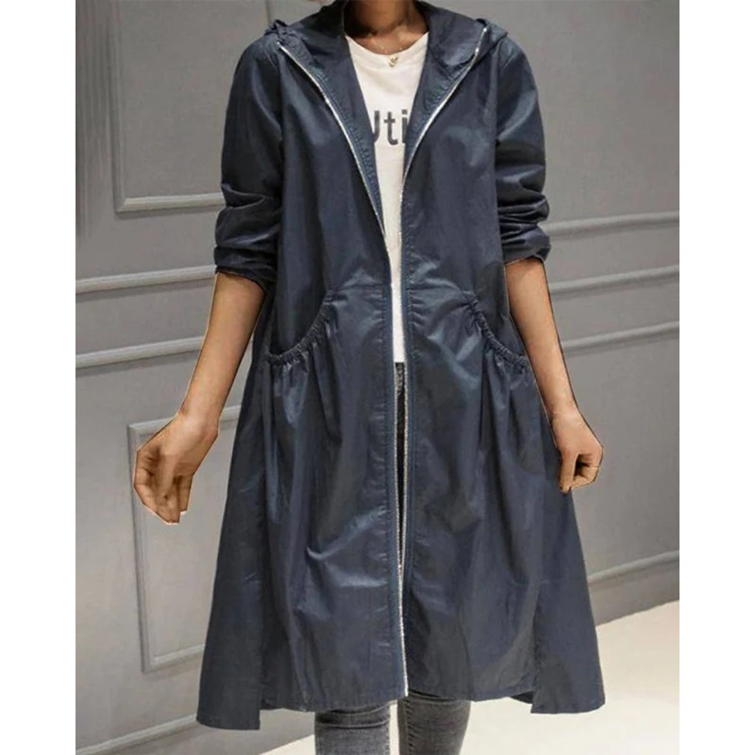 Trench-Coat à Capuche pour Femme