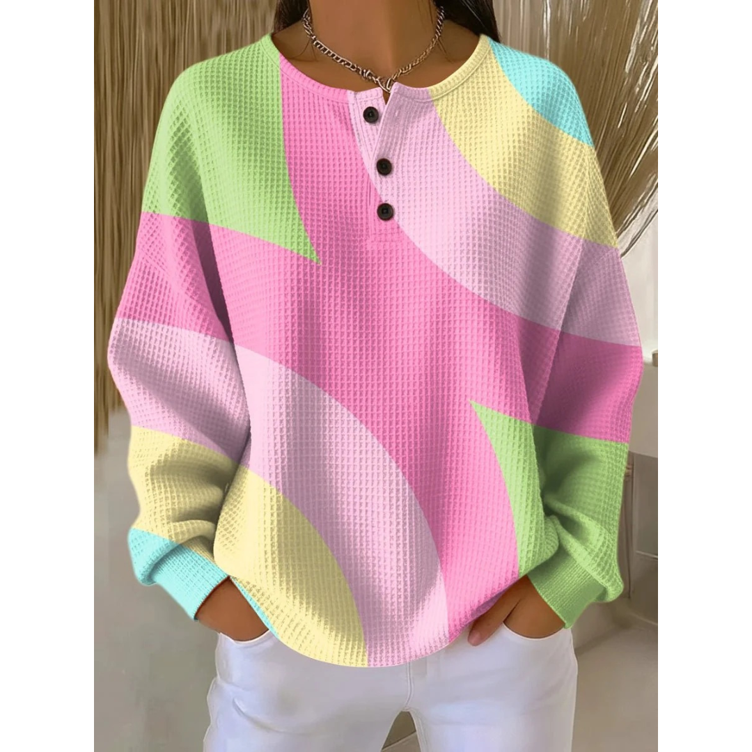 Pull en Maille en Multicolore pour Femme
