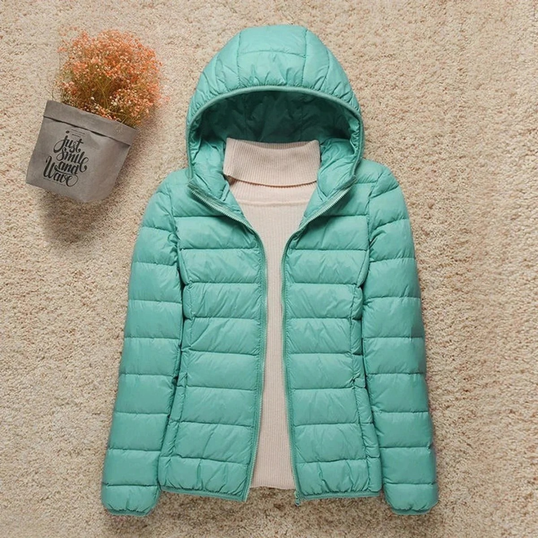 Imperméable à Capuche Matelassé pour Femme