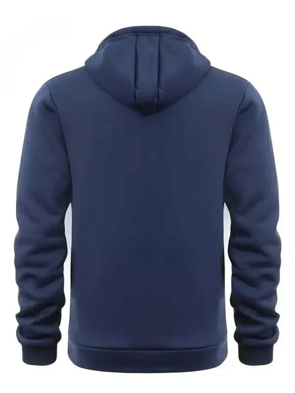 Sweat à Capuche Demi-Zip à Poche Kangourou pour Homme