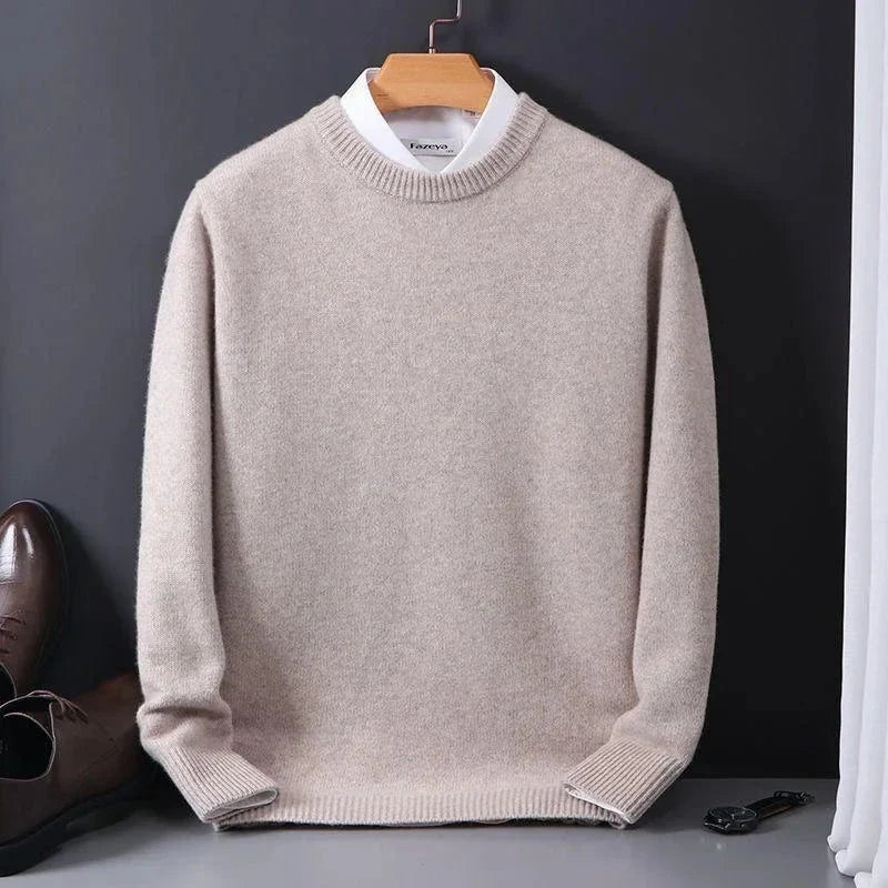 Pull à Col Rond en Maille Dense pour Homme