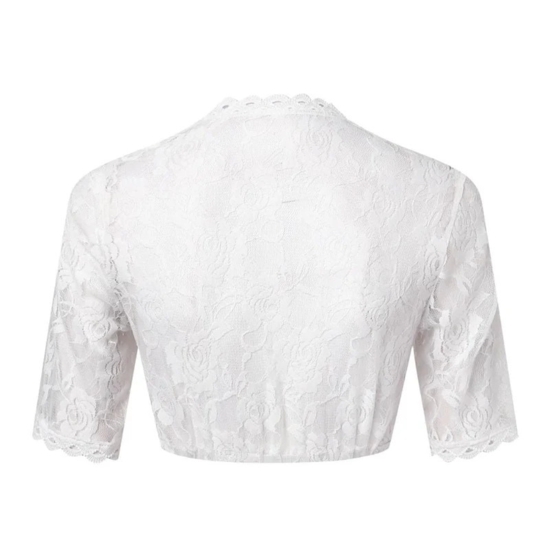 Blouse de Dirndl — Finitions côtelées aux bords pour Femme