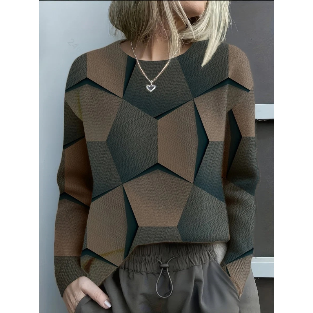 Pull en Maille à Motif Losanges pour Femme
