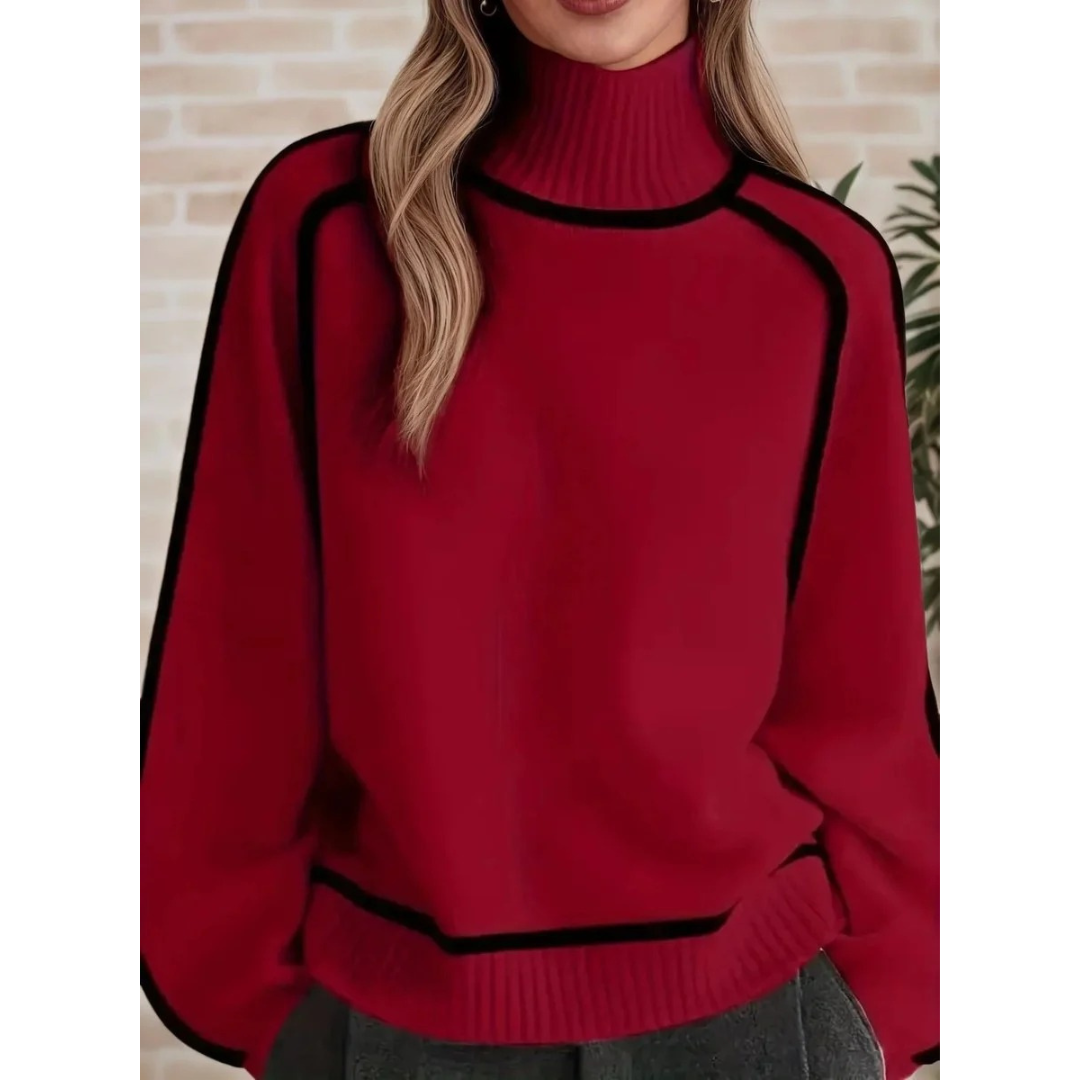 Pull à Col Roulé Coupe Oversize pour Femme