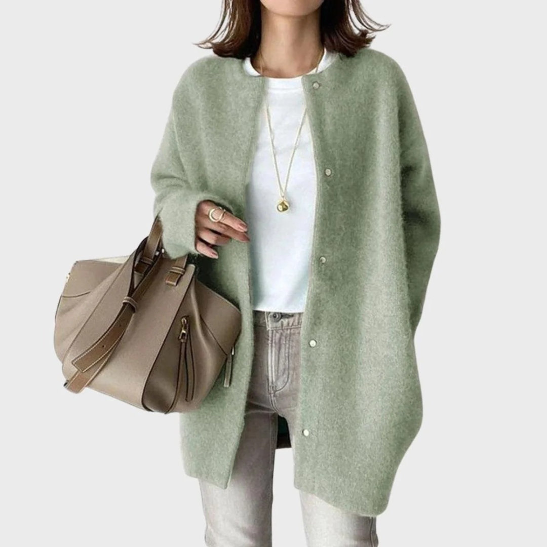 Cardigan Coupe Oversize en Maille Douce pour Femme