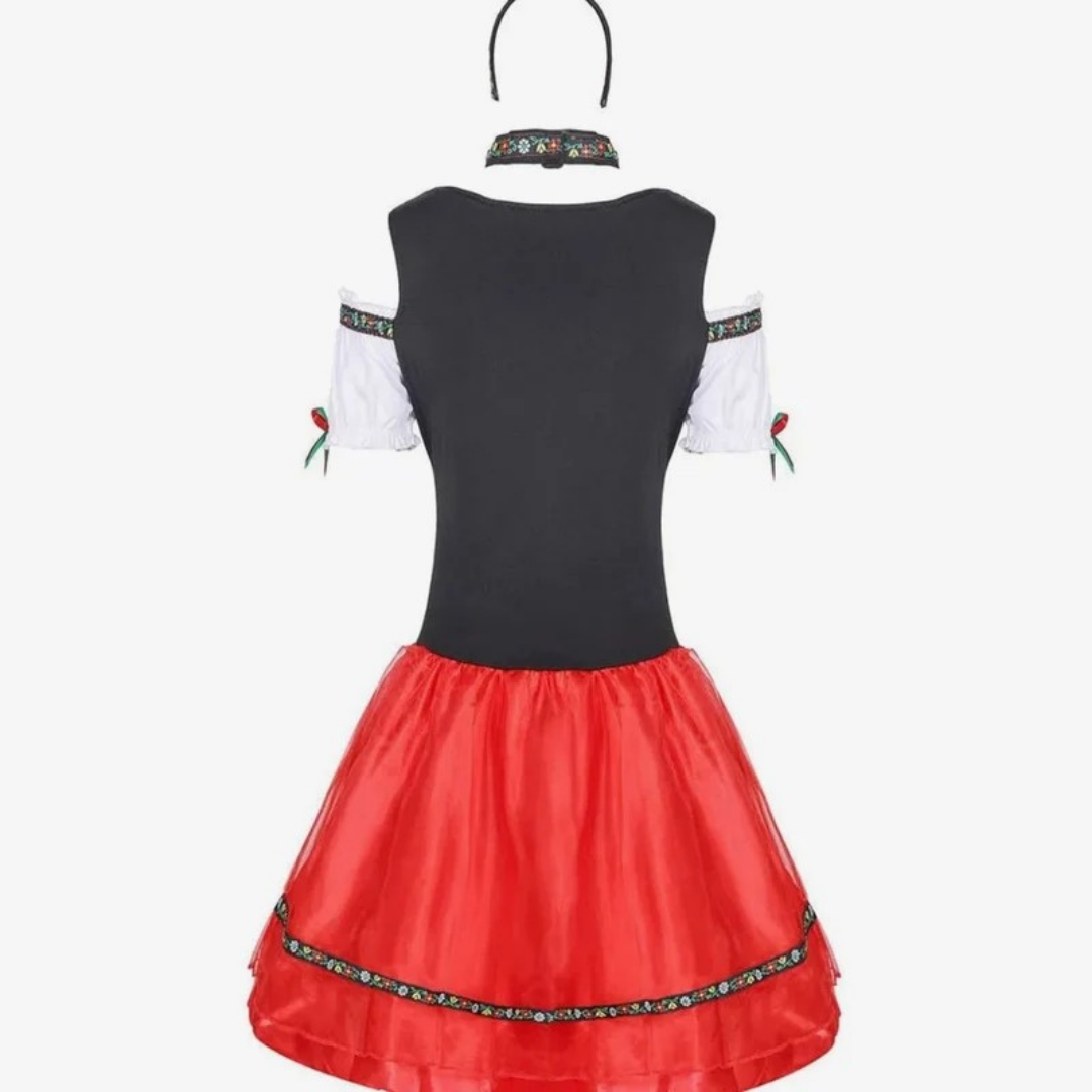 Dirndl à Corsage Structuré pour Femme