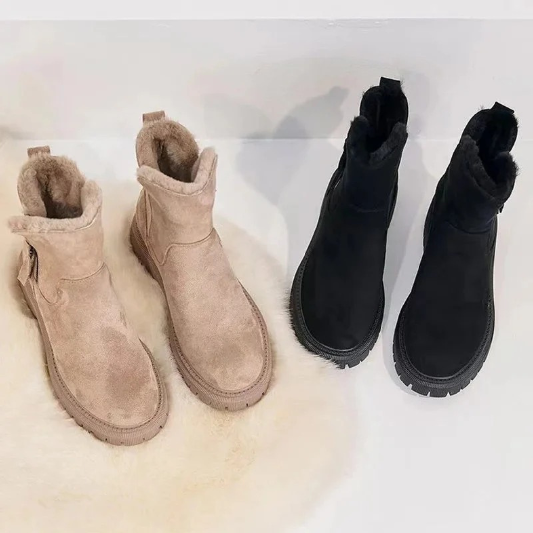 Bottines à Fermeture Éclair Doublé pour Femme
