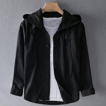 Sweat à Capuche Rayé et Boutonné pour Femme