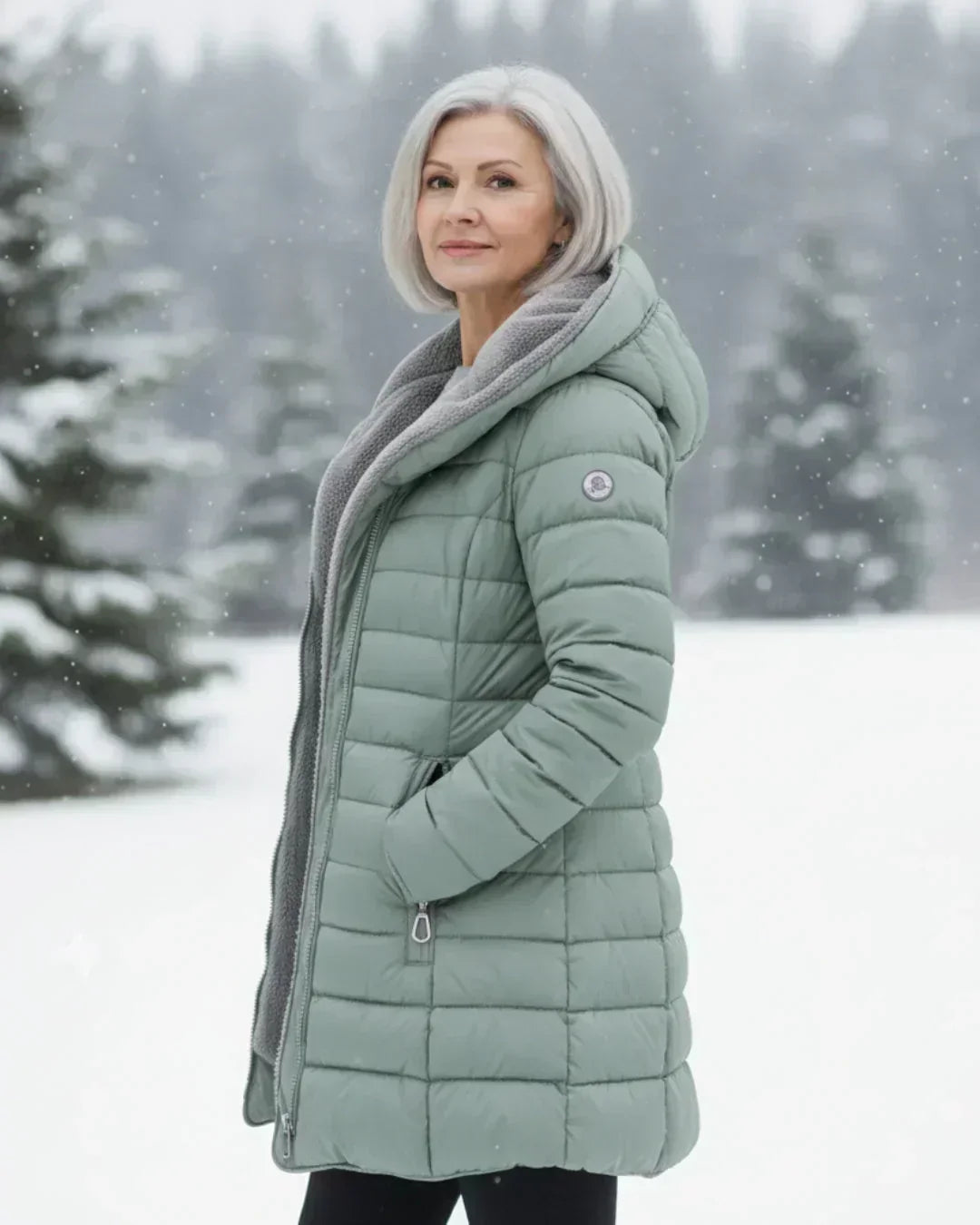 Joyce — Manteau d'Hiver Matelassé Coupe Trapèze pour Femme