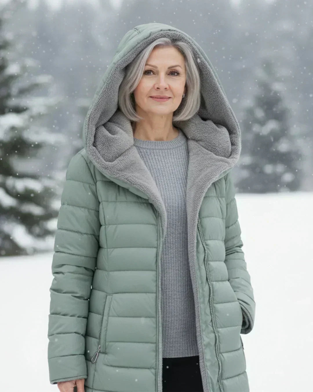 Joyce — Manteau d'Hiver Matelassé Coupe Trapèze pour Femme