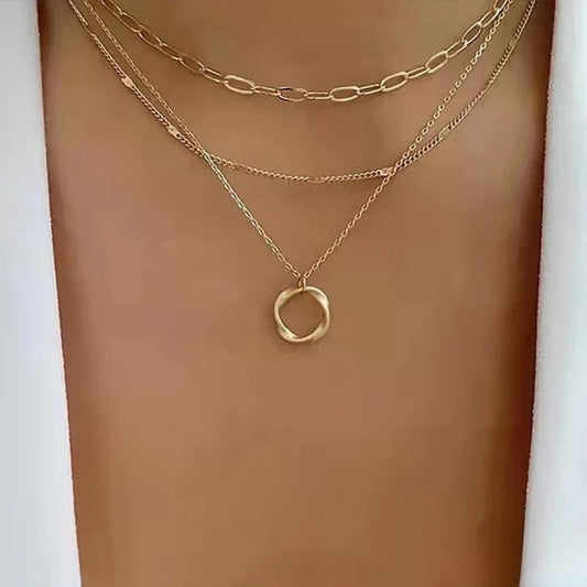 Collier Multi-Rangs Doré