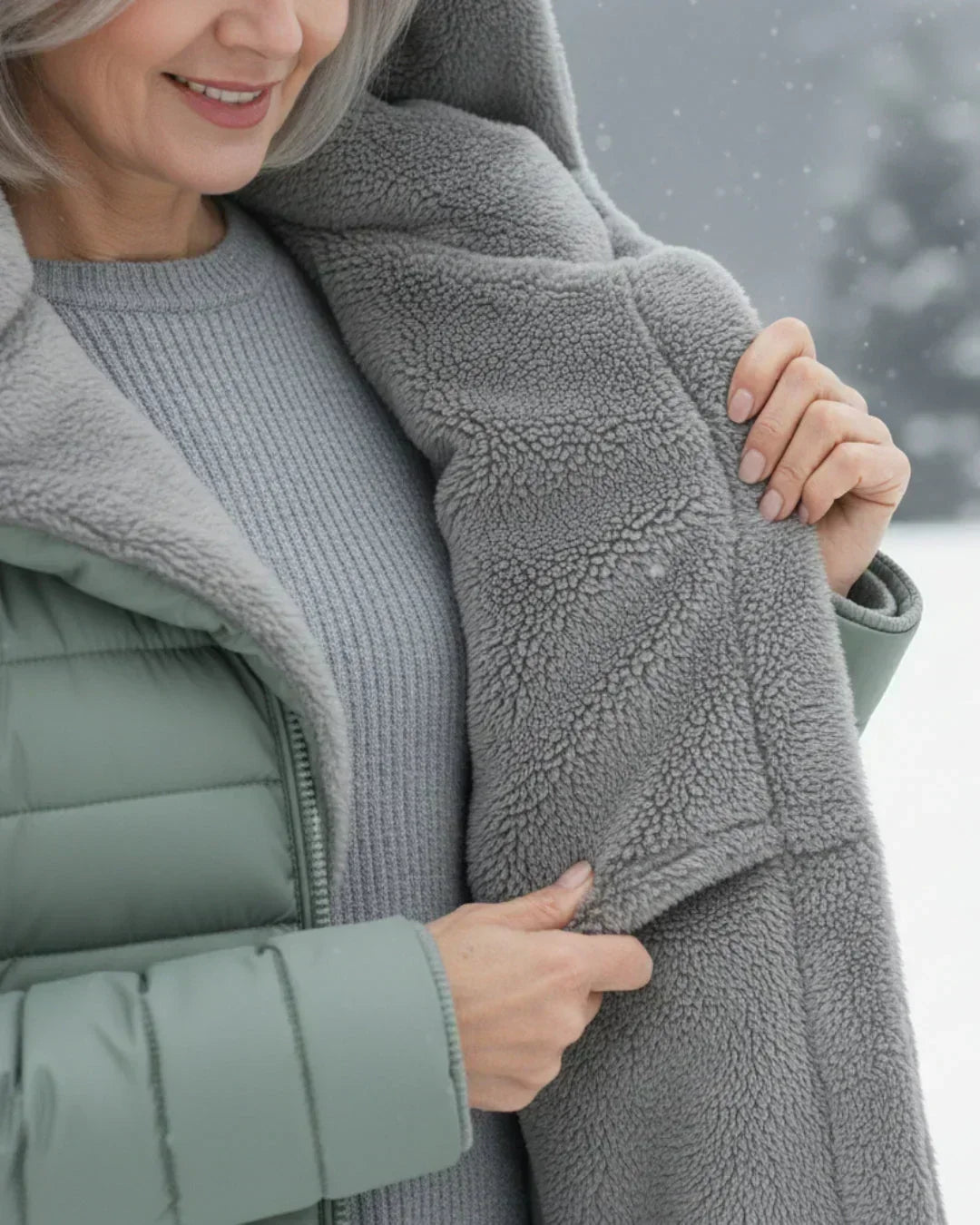 Joyce — Manteau d'Hiver Matelassé Coupe Trapèze pour Femme