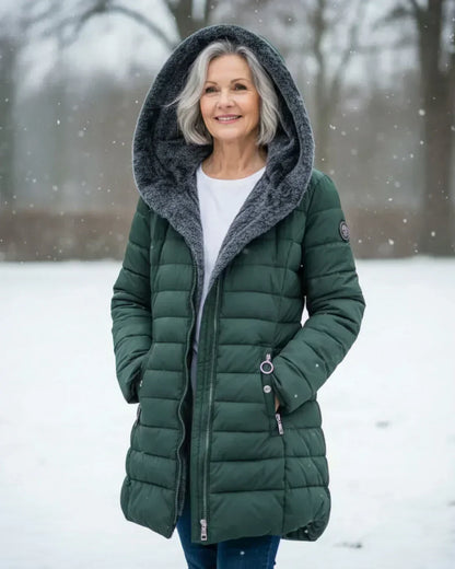 Joyce — Manteau d'Hiver Matelassé Coupe Trapèze pour Femme