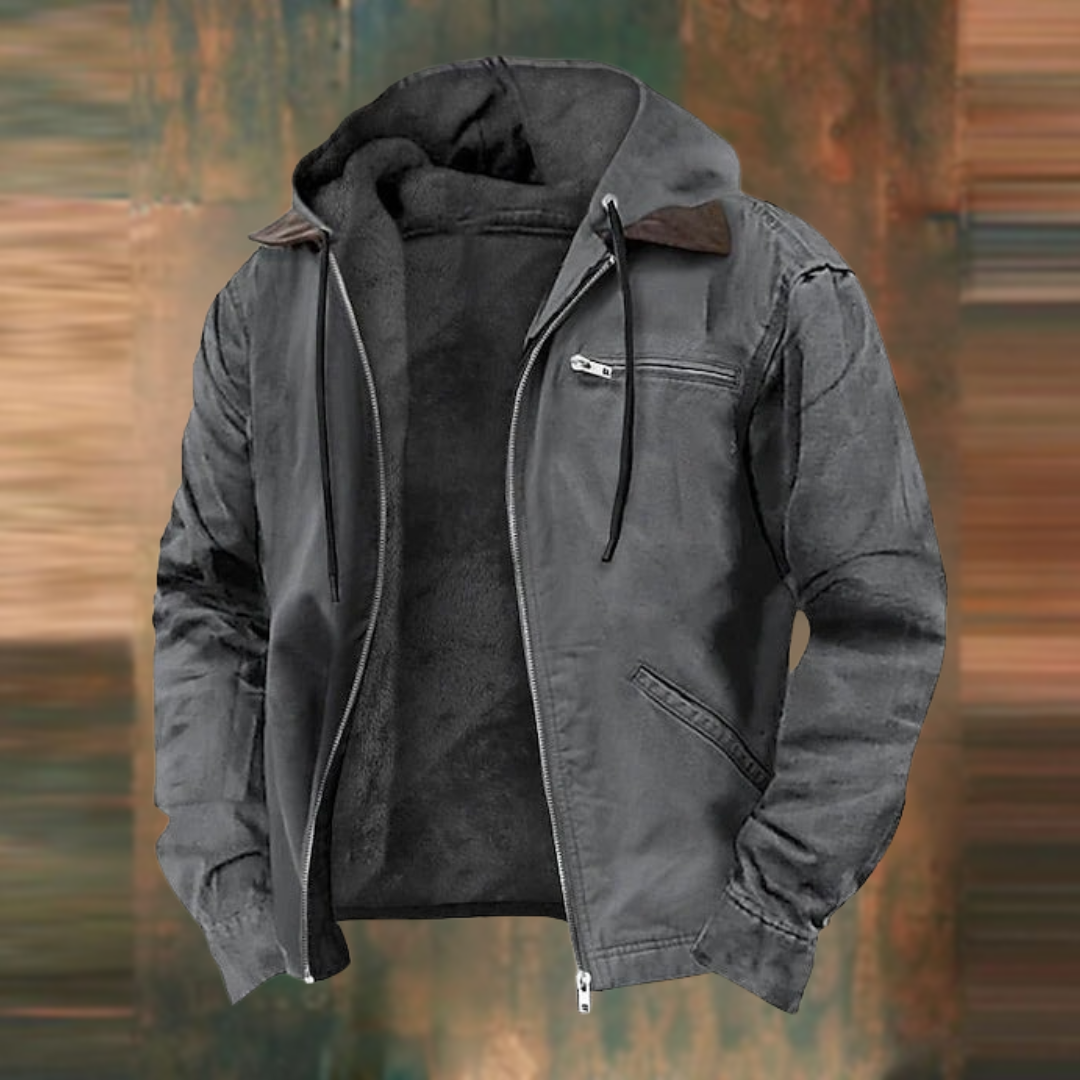 Veste d'Automne Ajustée à Poches pour Homme