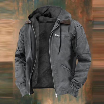 Veste d'Automne Ajustée à Poches pour Homme