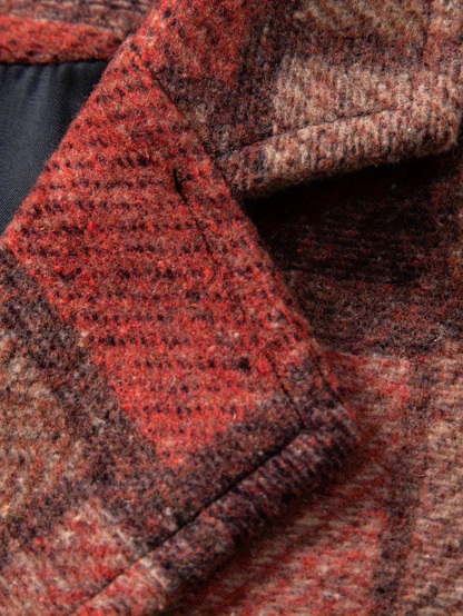 Gilet de Costume Effet Tweed à Chevrons pour Homme