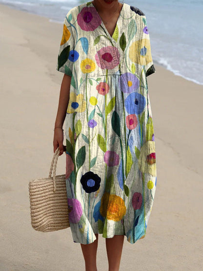 Robe d'Été Florale et Flatteuse pour Femme