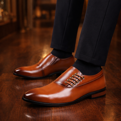 Chaussures de Ville à Laçage Latéral pour Homme