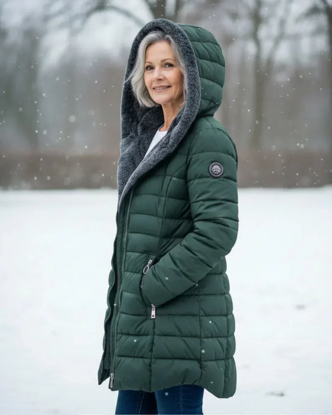 Joyce — Manteau d'Hiver Matelassé Coupe Trapèze pour Femme