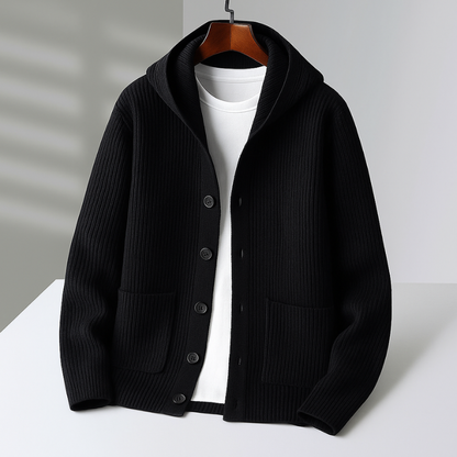 Cardigan à Capuche Boutonné pour Homme
