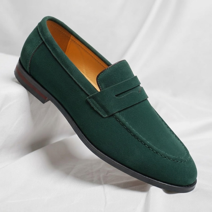 Mocassins Penny Loafers en Suédine pour Homme