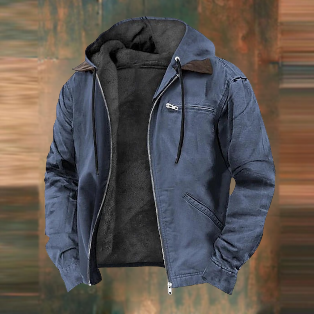Veste d'Automne Ajustée à Poches pour Homme