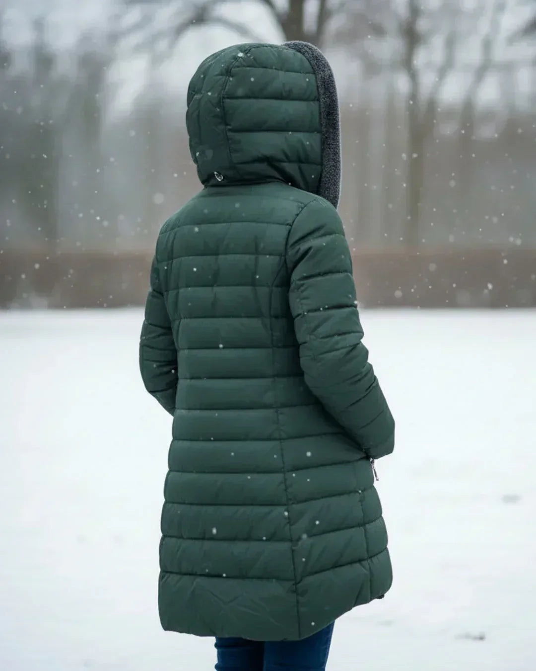 Joyce — Manteau d'Hiver Matelassé Coupe Trapèze pour Femme