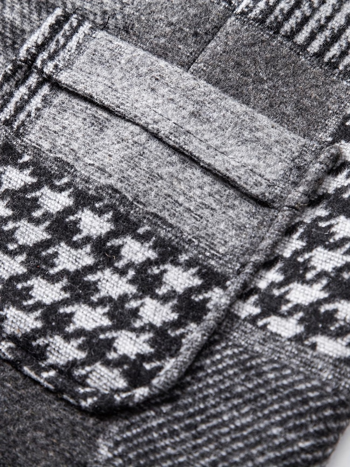 Gilet de Costume Effet Tweed à Chevrons pour Homme