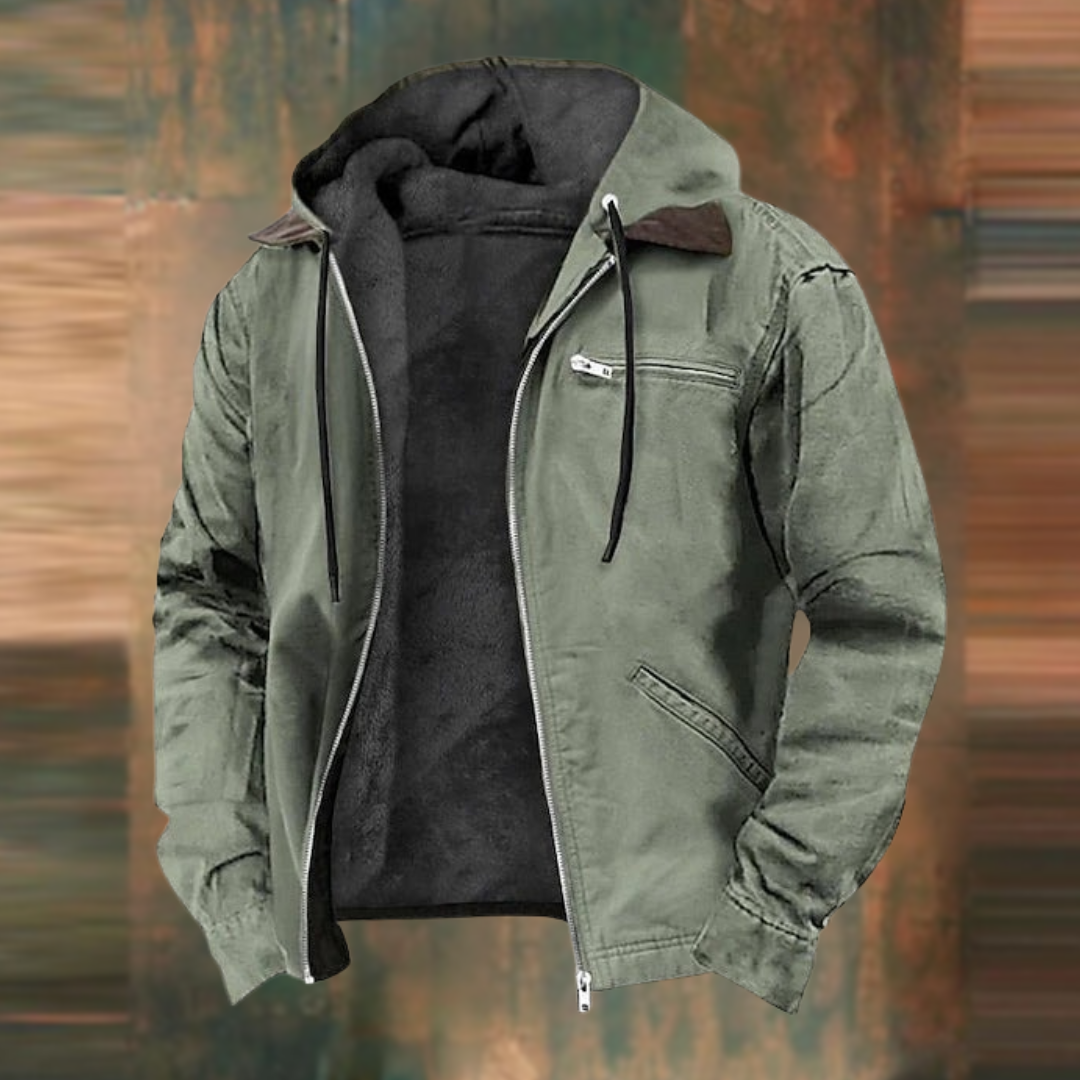 Veste d'Automne Ajustée à Poches pour Homme
