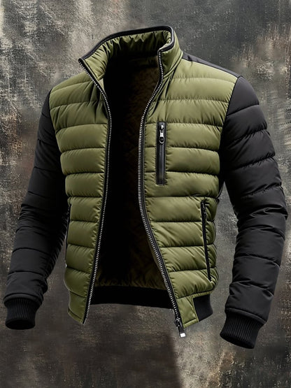 Doudoune Bicolore à Manches Contrastantes pour Homme