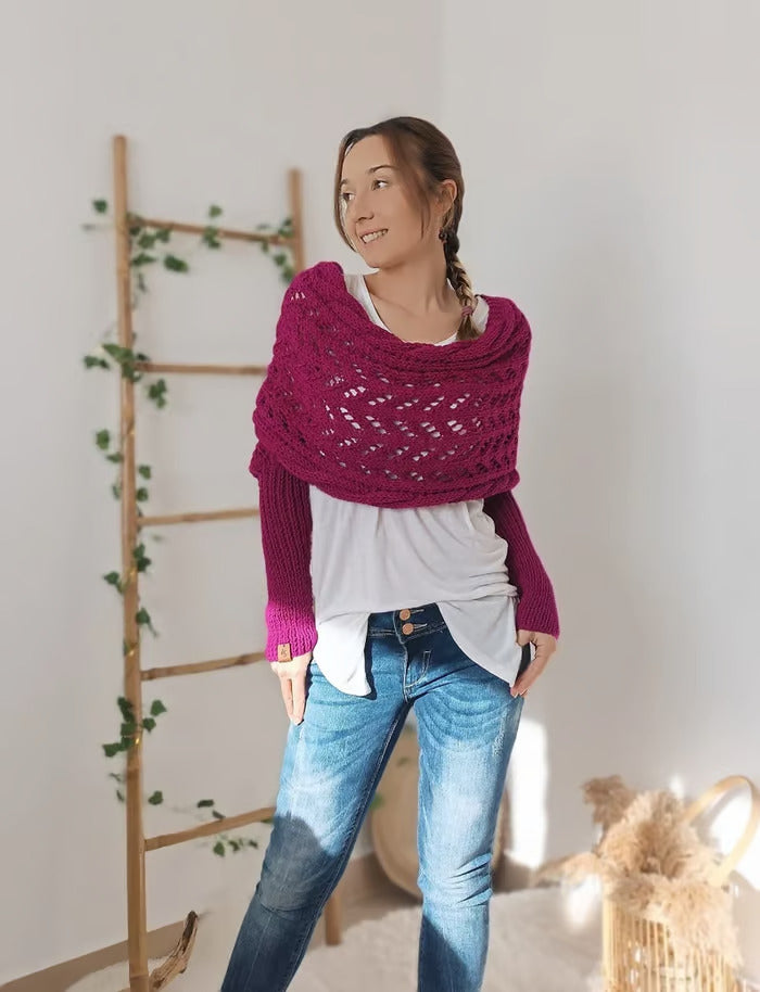 Boléro en Tricot Ajouré à Superposer pour Femme