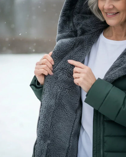 Joyce — Manteau d'Hiver Matelassé Coupe Trapèze pour Femme