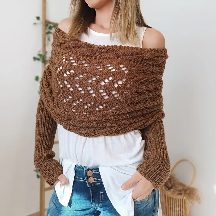 Boléro en Tricot Ajouré à Superposer pour Femme