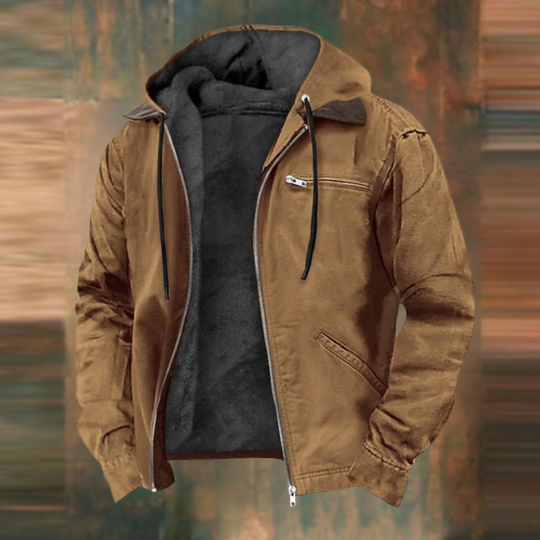 Veste d'Automne Ajustée à Poches pour Homme