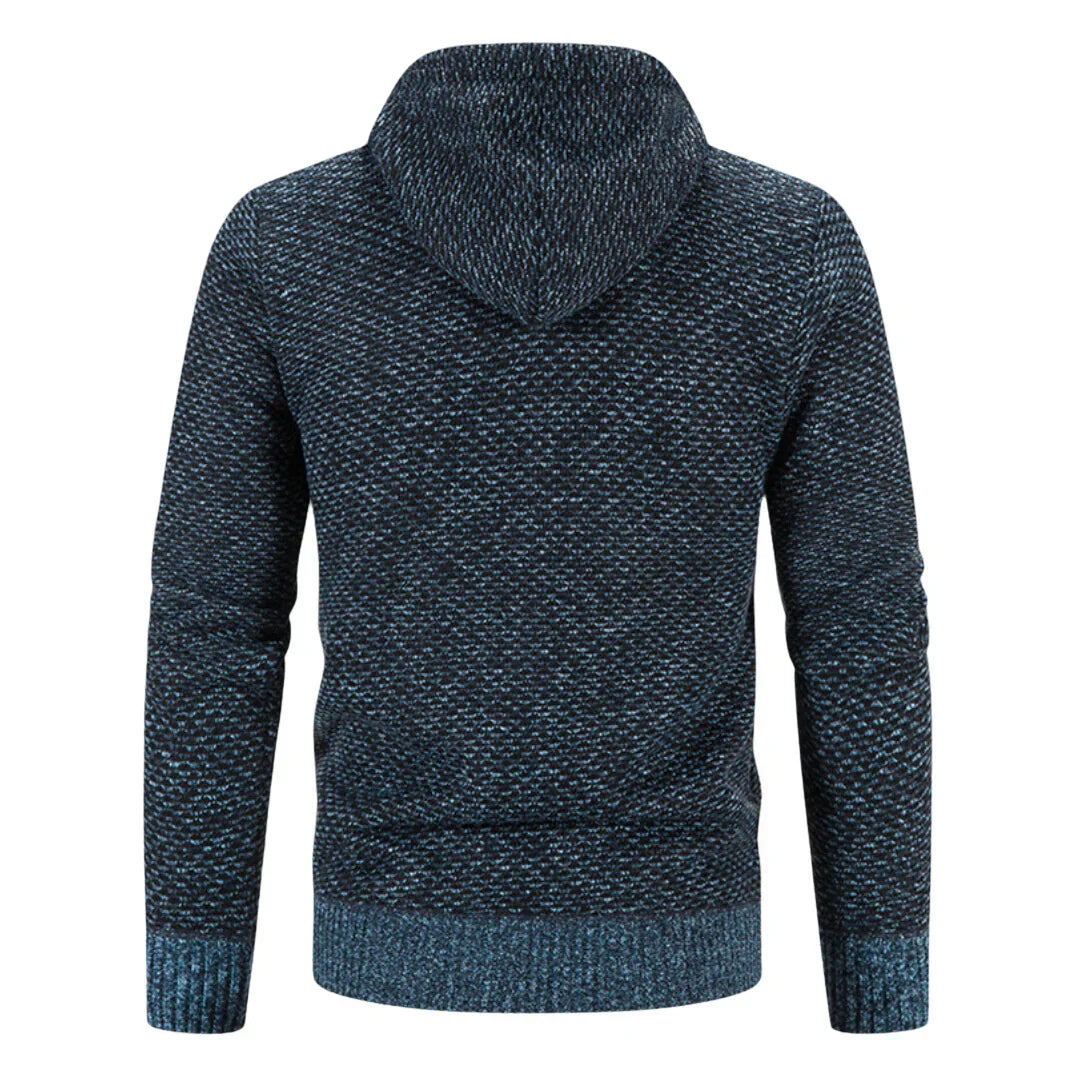 Sweat à Capuche Zippé pour Homme, Doublure en Laine