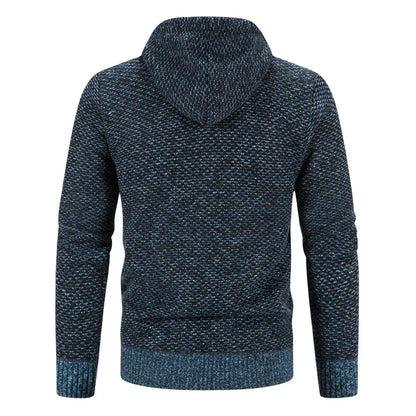 Sweat à Capuche Zippé pour Homme, Doublure en Laine