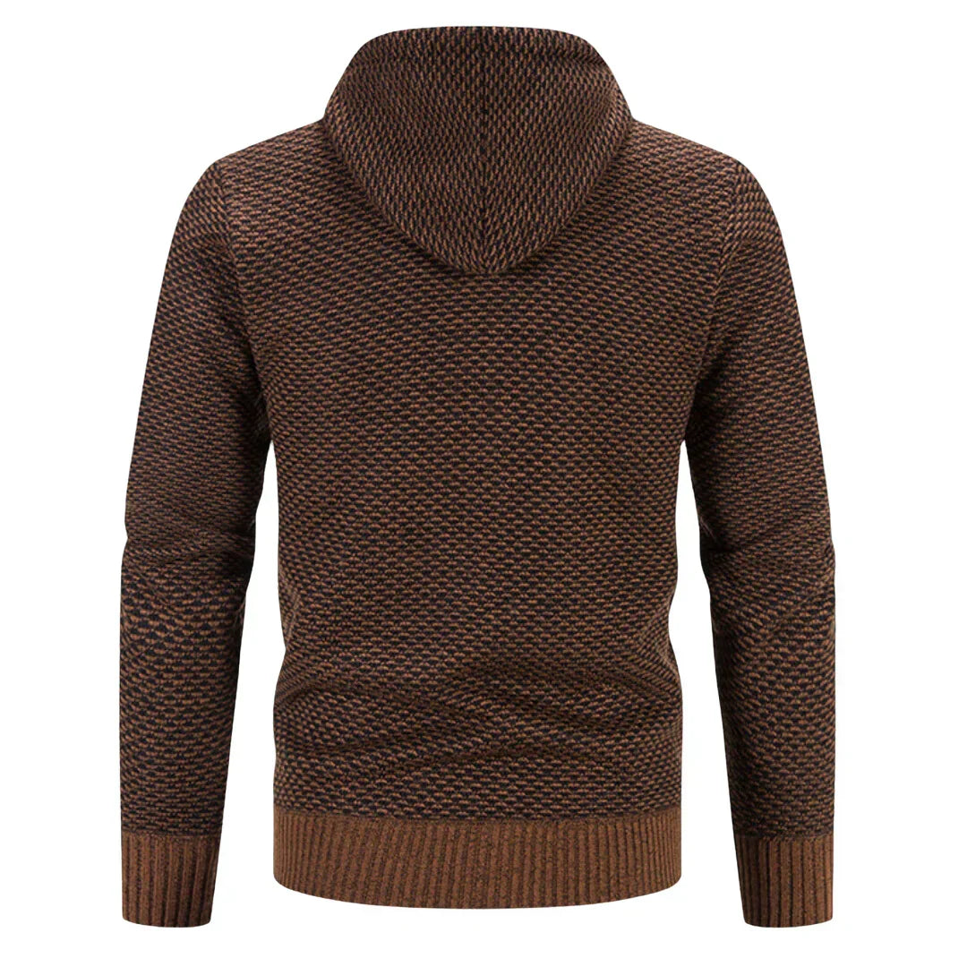 Sweat à Capuche Zippé pour Homme, Doublure en Laine