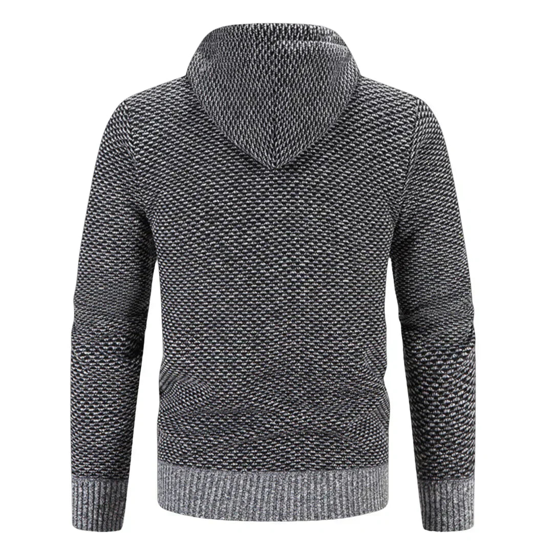 Sweat à Capuche Zippé pour Homme, Doublure en Laine