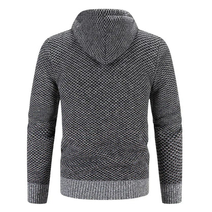 Sweat à Capuche Zippé pour Homme, Doublure en Laine