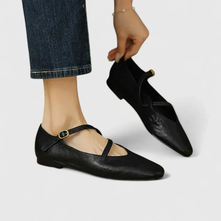 Ballerines Style Ballet à Rubans Ajustables pour Femme