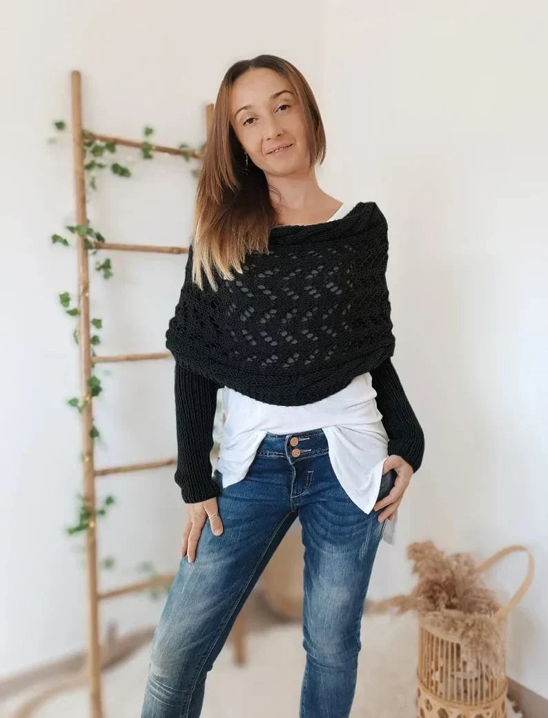 Boléro en Tricot Ajouré à Superposer pour Femme