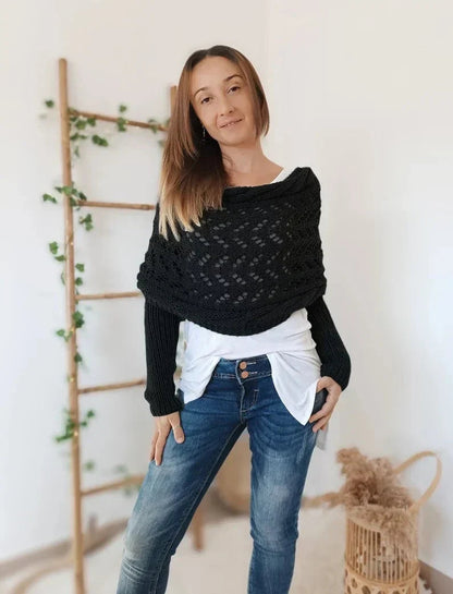 Boléro en Tricot Ajouré à Superposer pour Femme