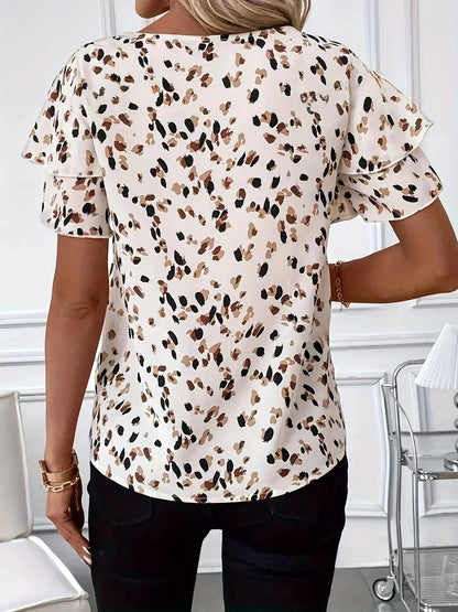 Blouse à Volants Flatteurs pour Femme