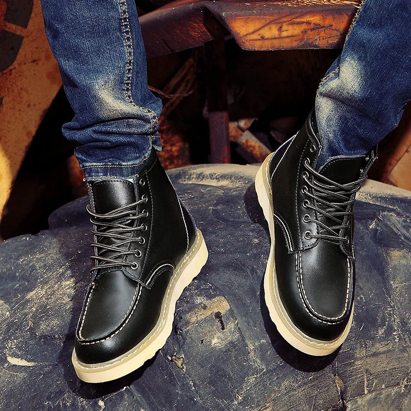 Bottes d'Hiver à Semelle Matelassée pour Homme