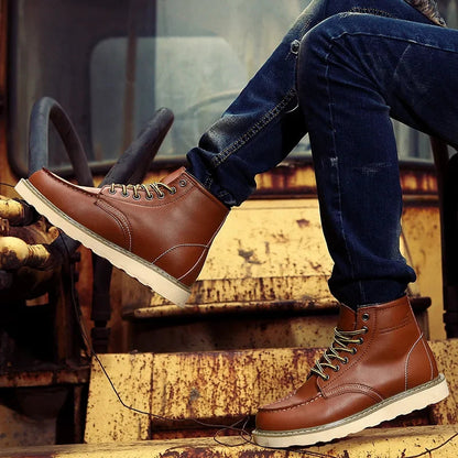 Bottes d'Hiver à Semelle Matelassée pour Homme