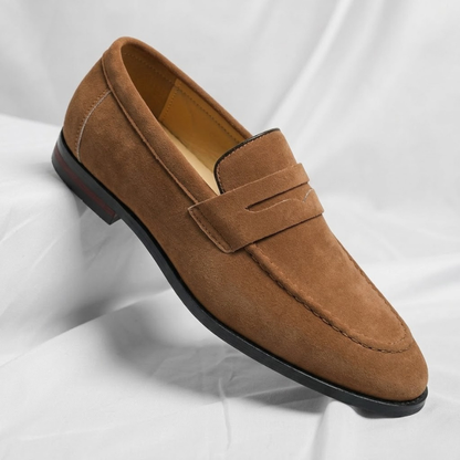 Mocassins Penny Loafers en Suédine pour Homme