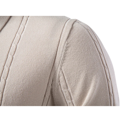 Polo en Maille à Texture Verticale pour Homme
