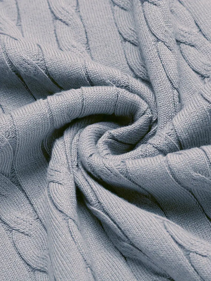 Pull à Col Rond en Maille Torsadée pour Homme